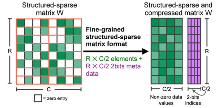 Nvidia 2:4 Matrix Approach