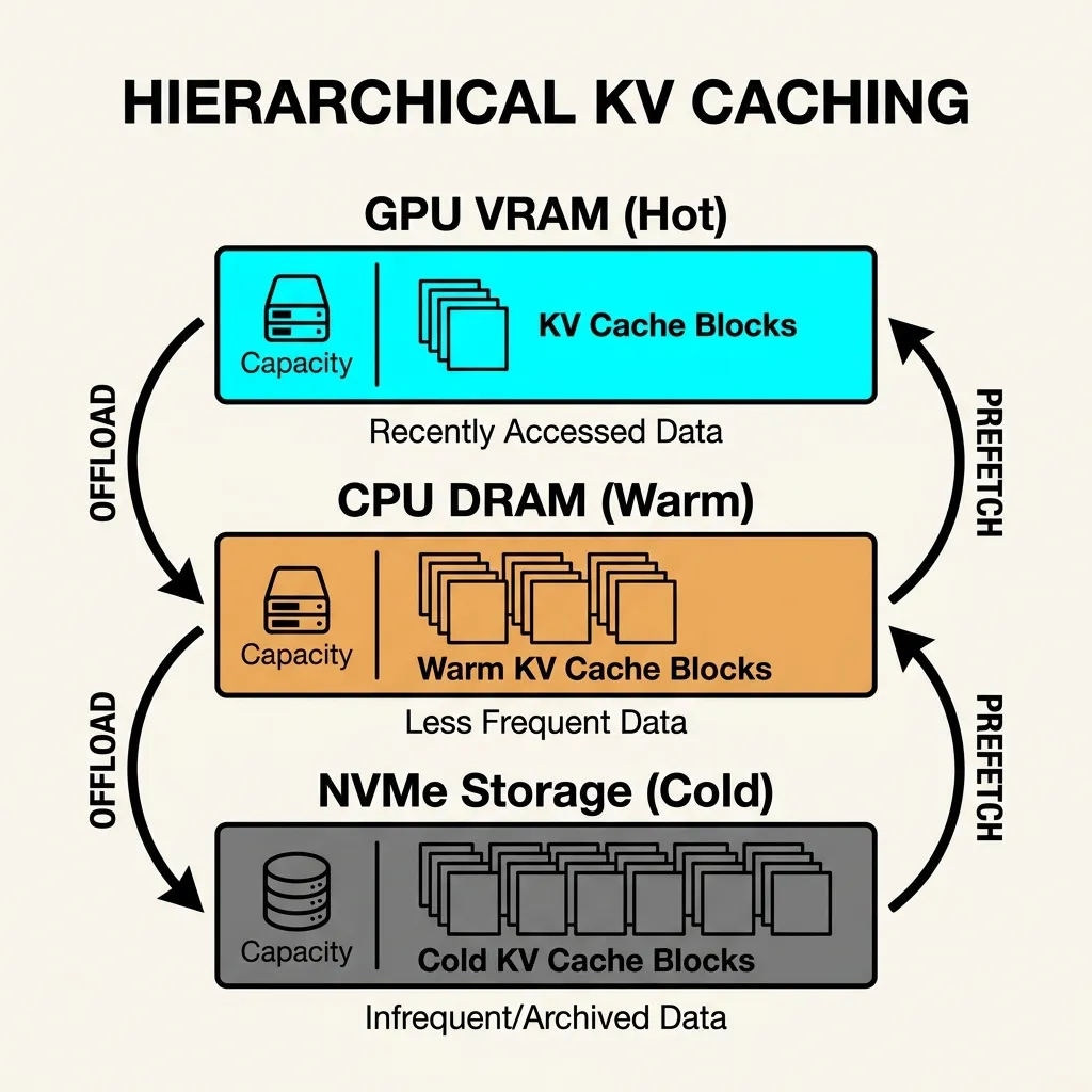 Hierarchical KV Caching Diagram